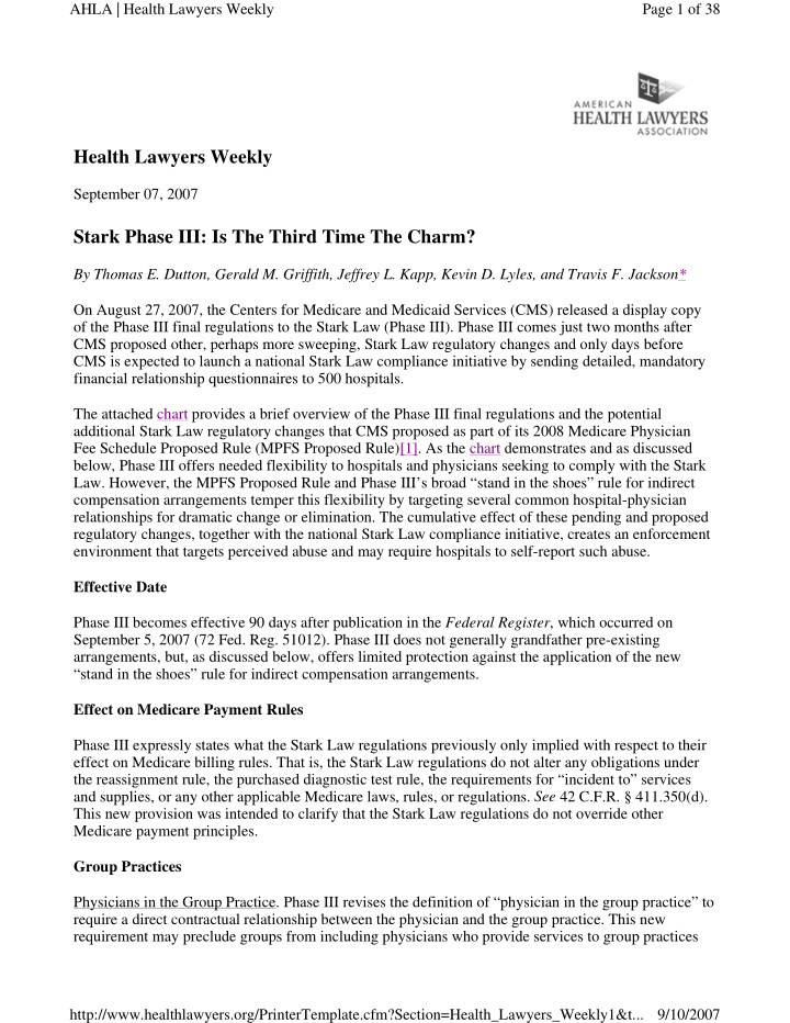 health lawyers weekly