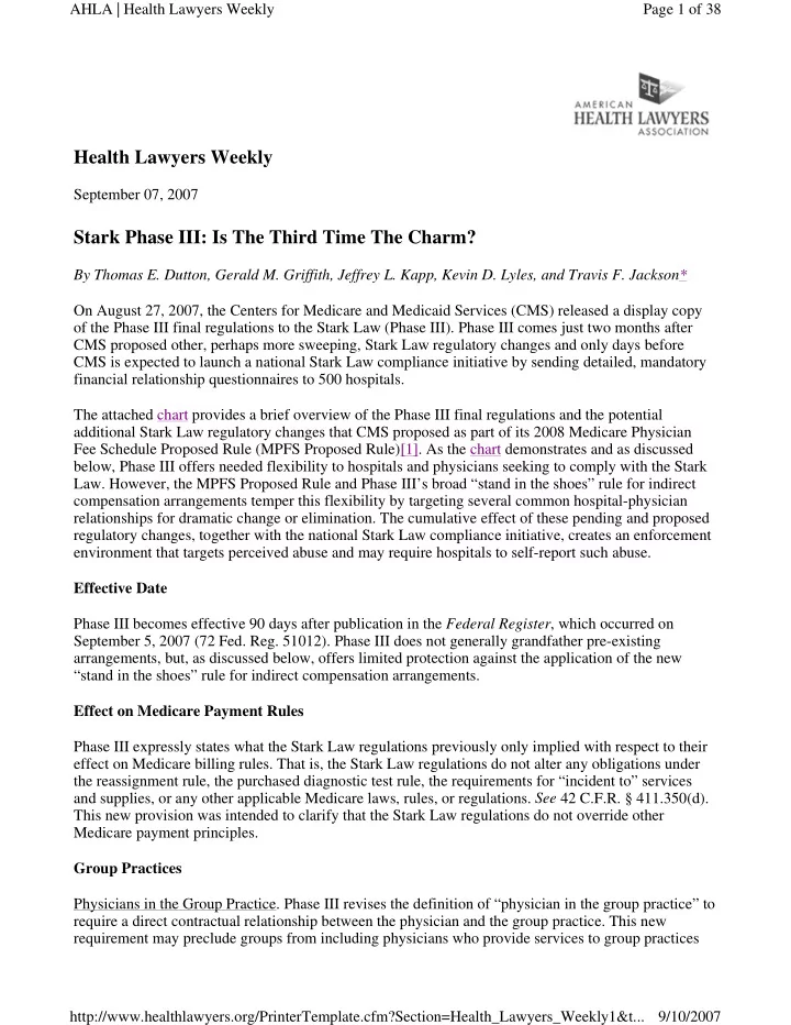health lawyers weekly
