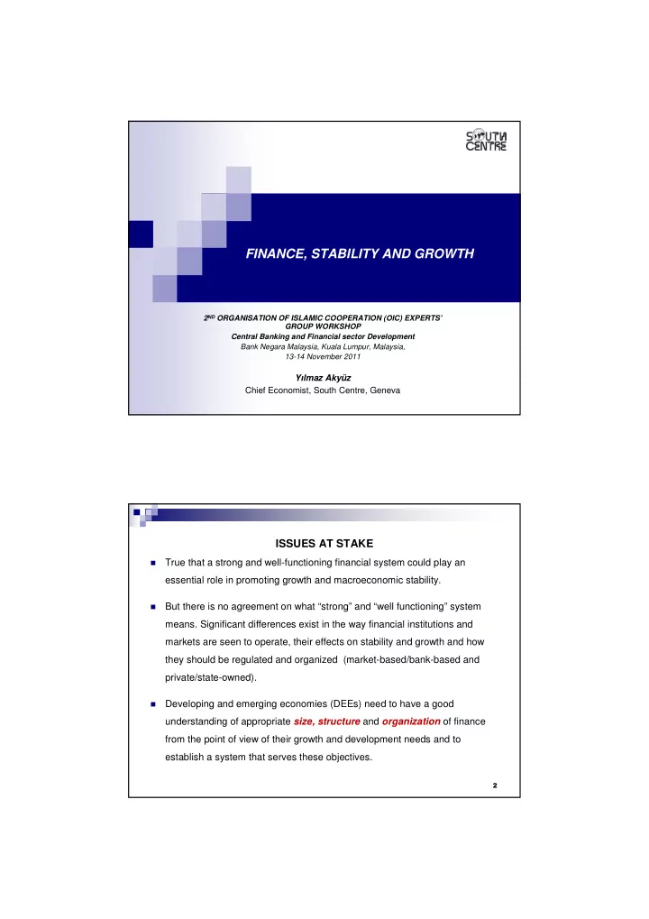 finance stability and growth