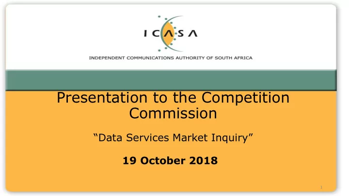 presentation to the competition commission