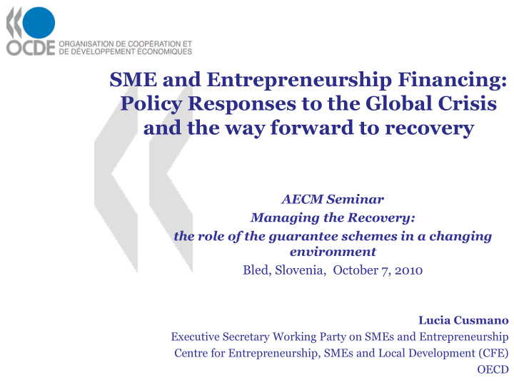 sme and entrepreneurship financing
