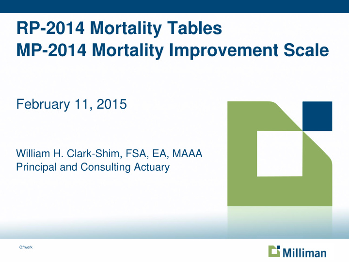 rp 2014 mortality tables