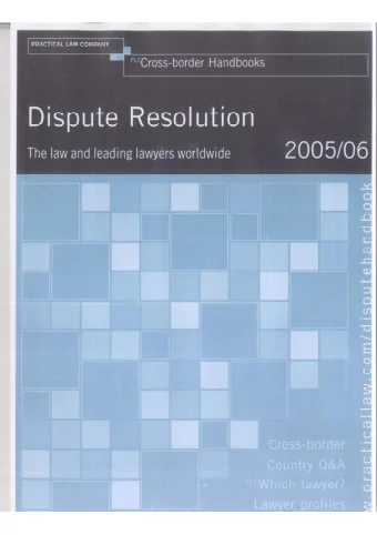 Investment disputes: ten questions  for in-house counsel  Michael W Bhler and Jonathan Eades,