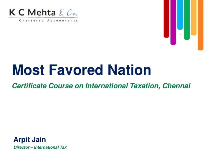 most favored nation