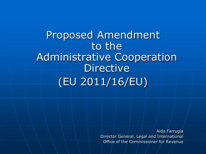 proposed amendment