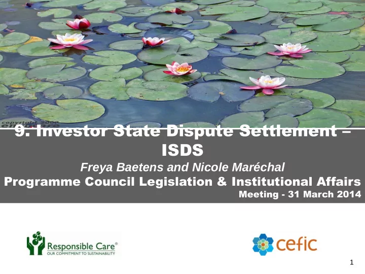9 investor state dispute settlement isds