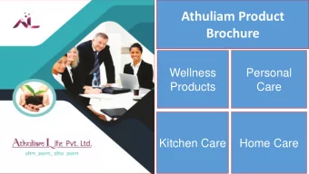Athuliam Product  Brochure  Wellness  Personal  Products  Care  Kitchen Care  Home Care  Athuliam