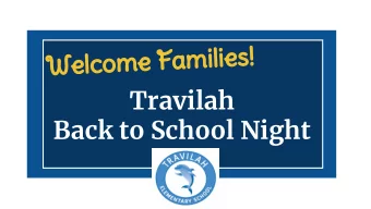 Travilah  Back to School Night  Back to School Night Meeting Presentation  Principals Welcome