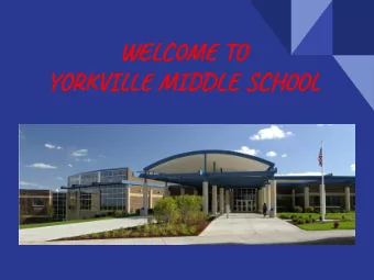 WELCOME TO  YORKVILLE MIDDLE SCHOOL  Middle School Teams  Six Teams at YMS  7-1  7-2  7-3