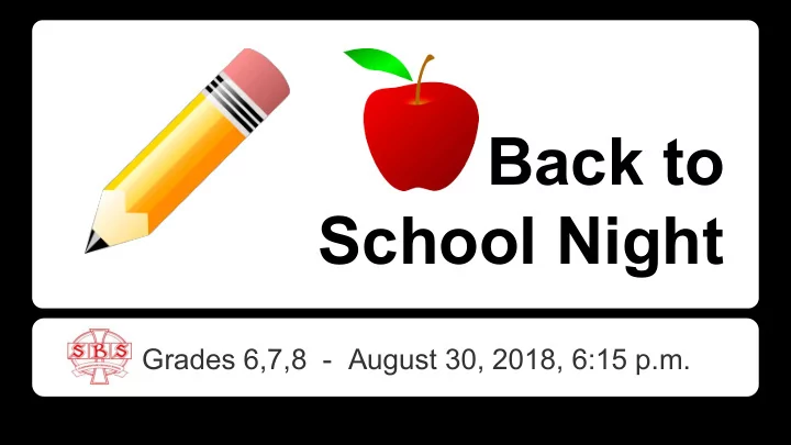 back to school night