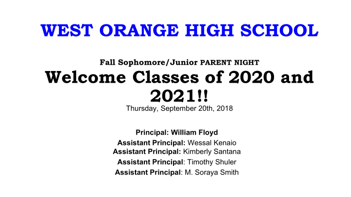 west orange high school