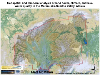 Matt McMillan  Roman Dial Mike Loso Jim Depasquale Jason Geck  Buildings Built  Chlorophyll-a (