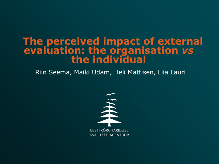 the perceived impact of external