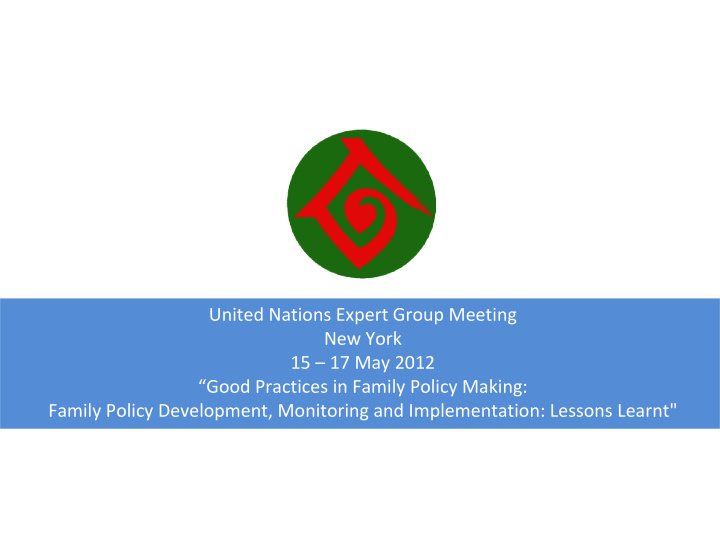 united nations expert group meeting new york 15 17 may