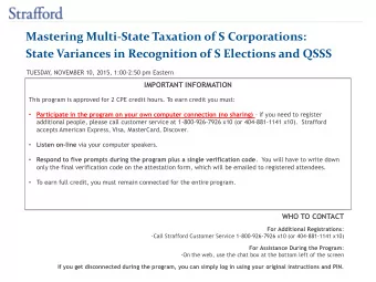 Mastering Multi-State Taxation of S Corporations: State Variances in Recognition of S Elections and
