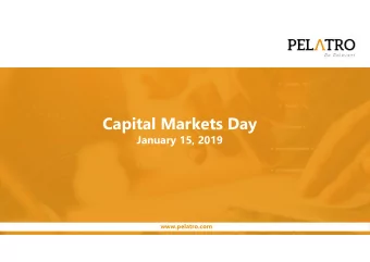Capital Markets Day  January 15, 2019  www.pelatro.com  Confidential  1  Presentation Team  Subash