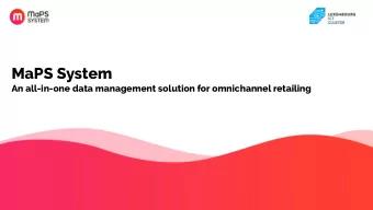MaPS System  An all-in-one data management solution for omnichannel retailing  MaPS System in a