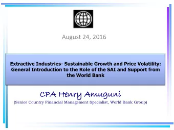 CP  CPA Henr  A Henry  y Am  Amugun  uguni  i  (Senior Country Financial Management Specialist,