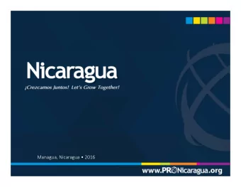 Managua, Nicaragua  2016  ABOUT PRONICARAGUA  Information about  Assistance with real