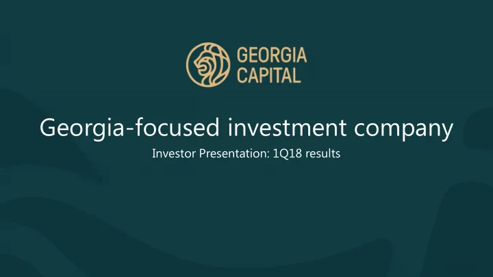 georgia focused investment company
