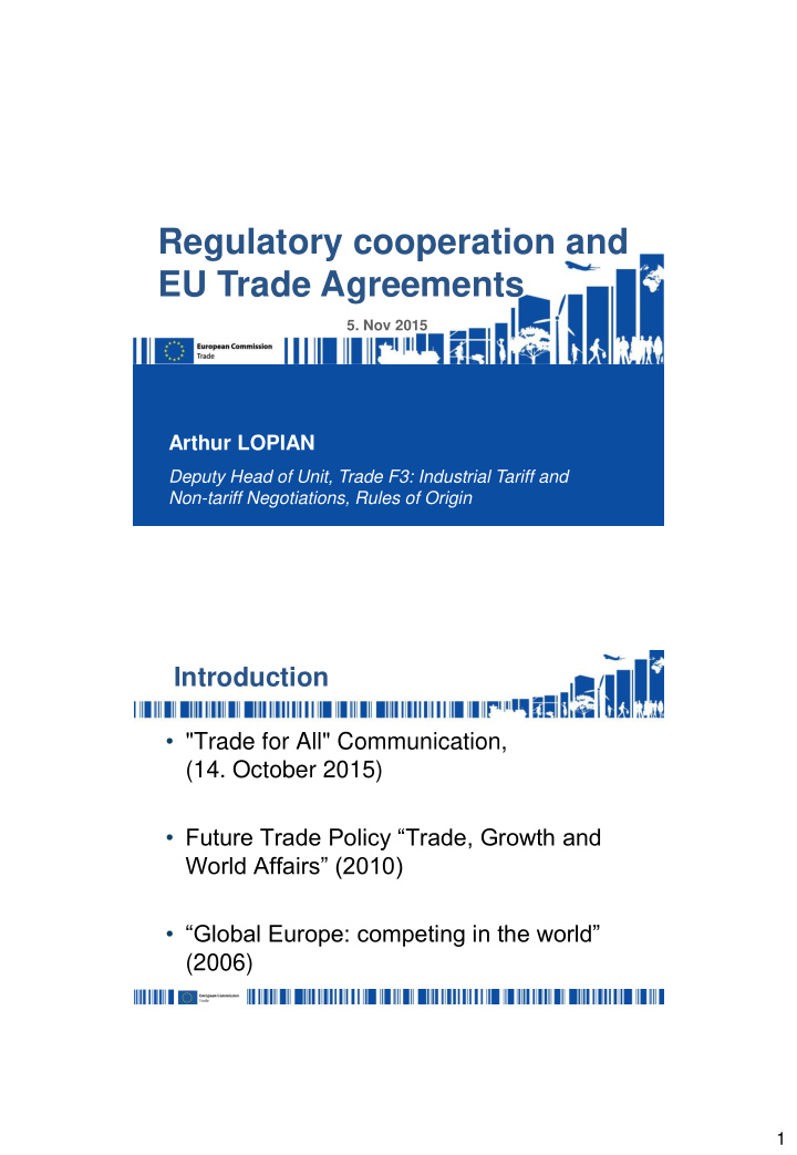 regulatory cooperation and eu trade agreements