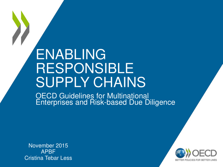 enabling responsible supply chains