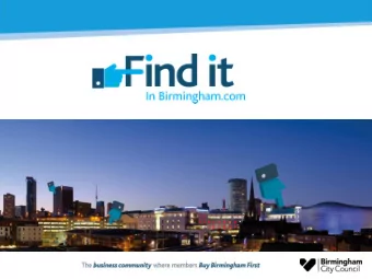 Welcome to FinditinBirminghams breakfast meeting:  Meet the Buyer with Bouygues UK