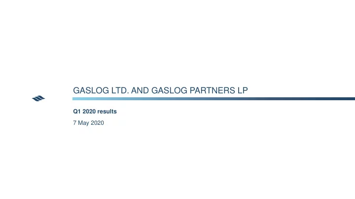 gaslog ltd and gaslog partners lp