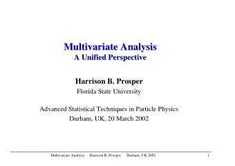 MultivariateAnalysis  MultivariateAnalysis  AUnifiedPerspective