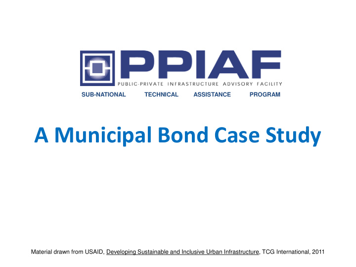 a municipal bond case study