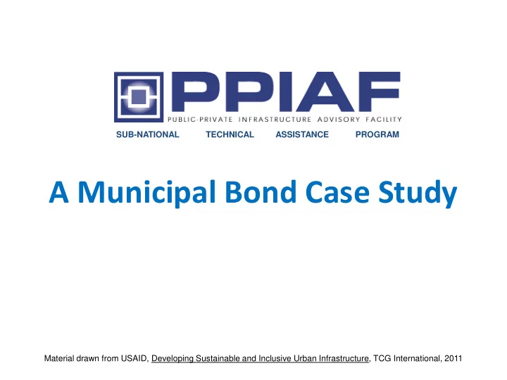 a municipal bond case study