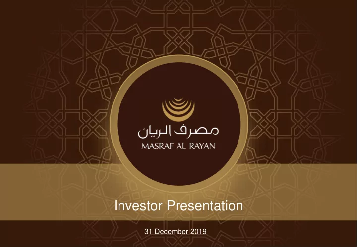 investor presentation