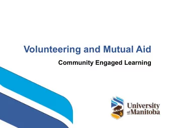 Volunteering and Mutual Aid  Community Engaged Learning  umanitoba.ca  Video Call Protocols  We
