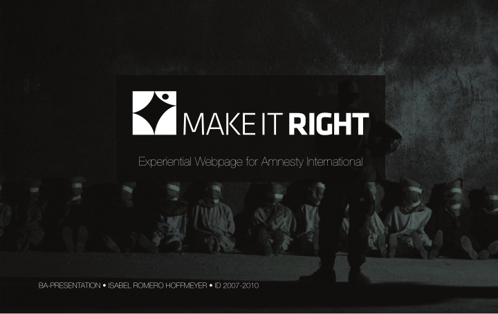 experiential webpage for amnesty international