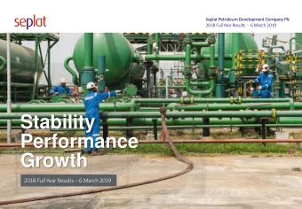 Performance  Growth 2018 Full Year Results  6 March 2019  1  2018 FULL YEAR RESULTS  IMPORTANT