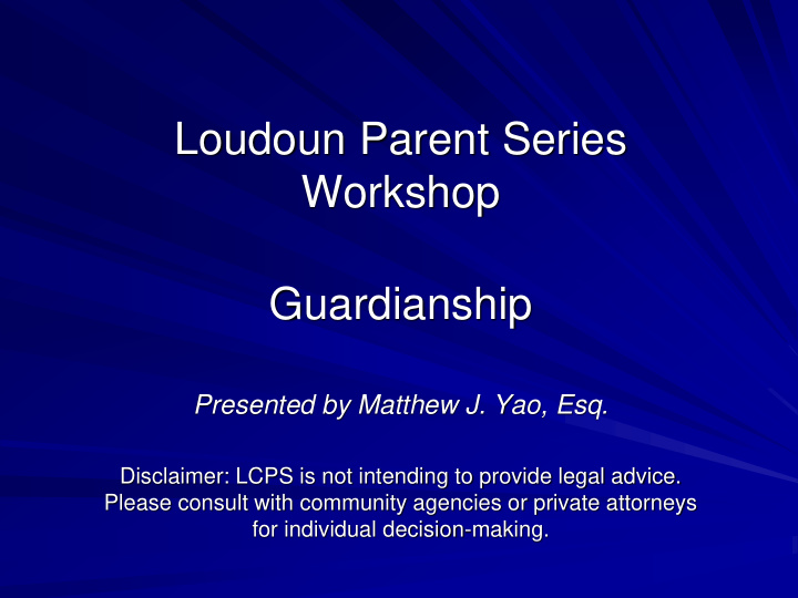 loudoun parent series