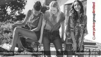 Interim Results Presentation  September 2015  1  GDP growth weakened in Q2 to 1.2% y/y &amp;