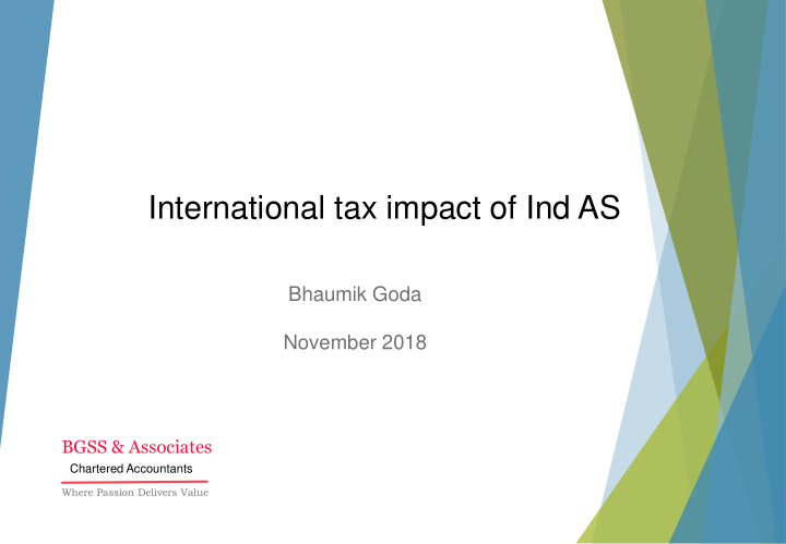 international tax impact of ind as
