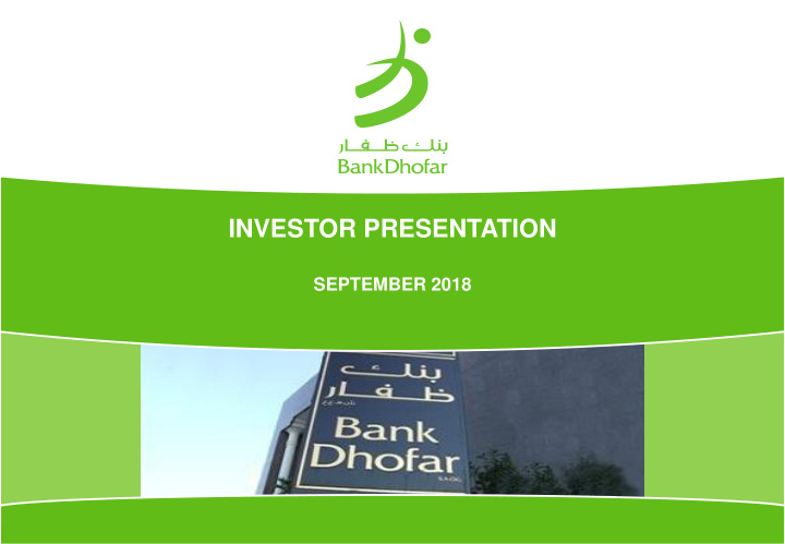 investor presentation