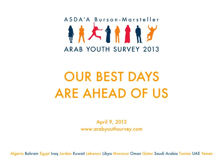 our best days are ahead of us