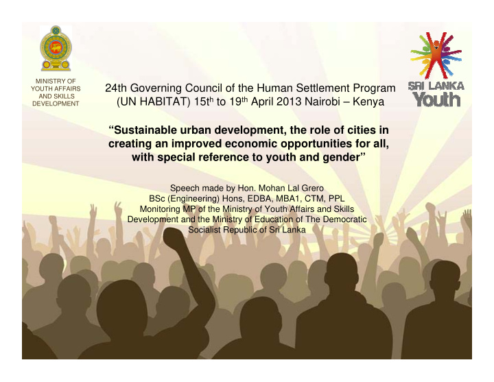 24th governing council of the human settlement program