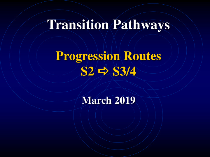 transition pathways