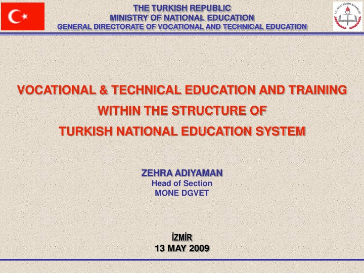 vocational technical education and training within the