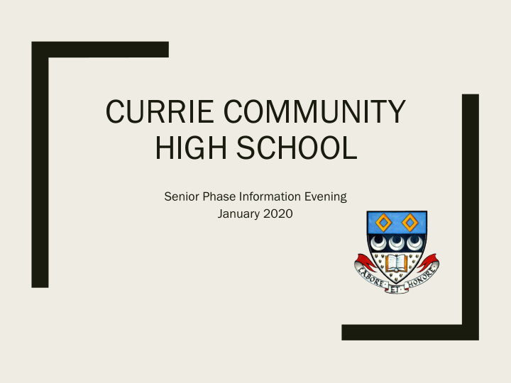 currie community