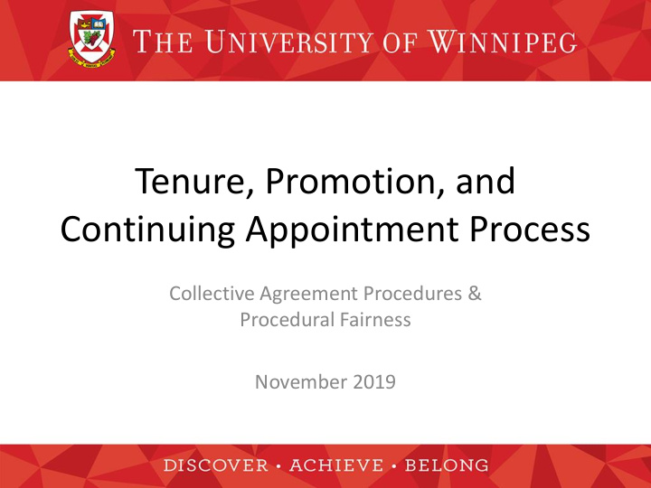 tenure promotion and