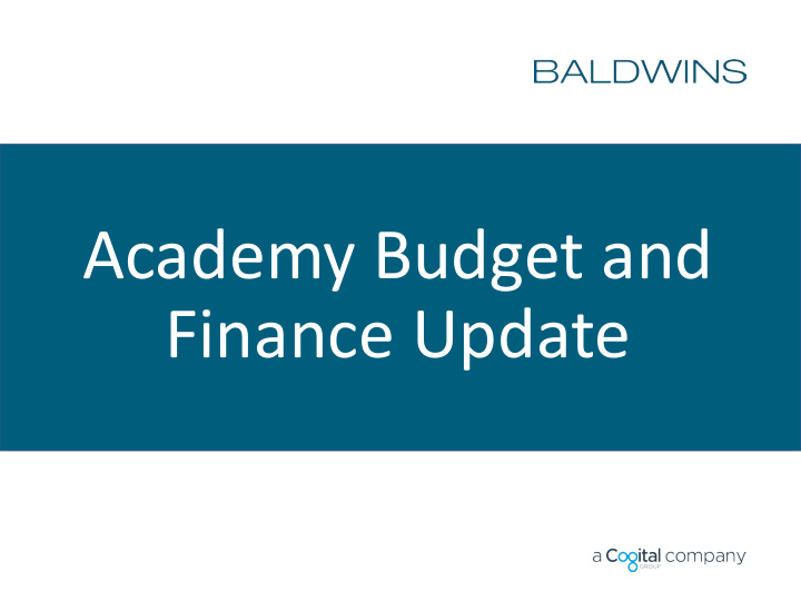 academy budget and finance update introduction finance