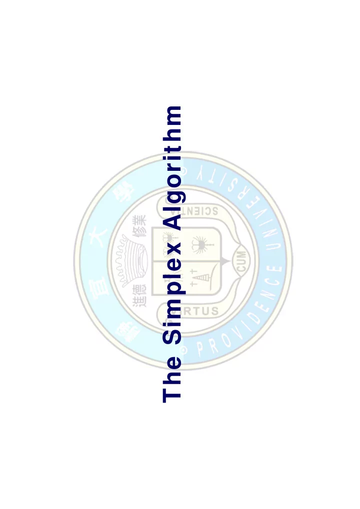 the simplex algorithm