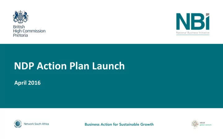 ndp action plan launch