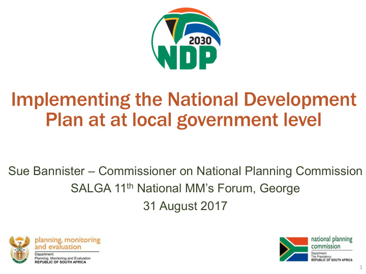 implementing the national development plan at at local
