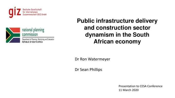public infrastructure delivery